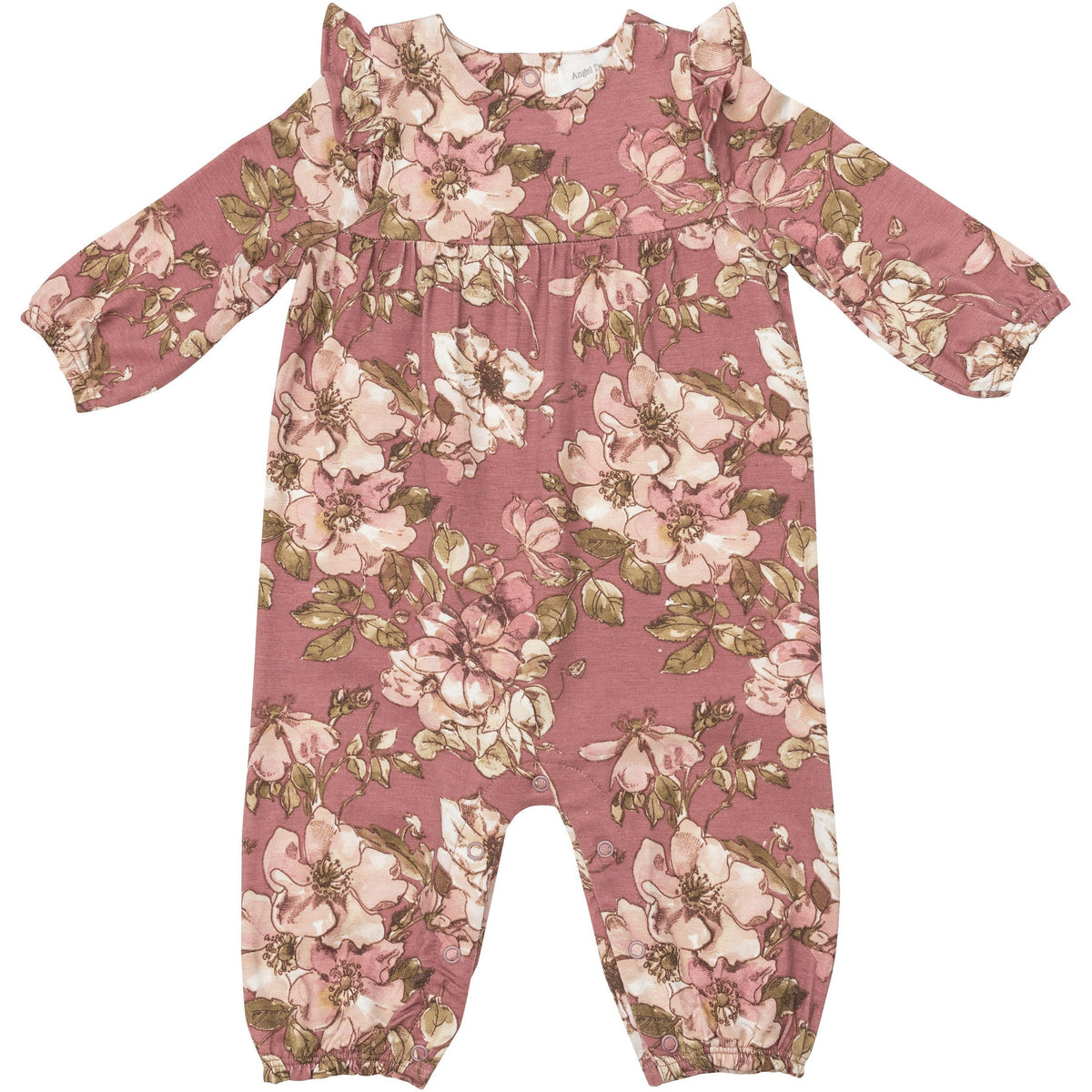 Angel Dear Bamboo Ruffle Shoulder Romper | Woodrose