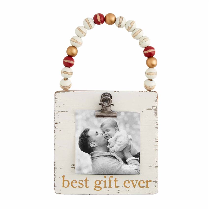 Mud Pie Best Gift Ever Wood Bead Ornament