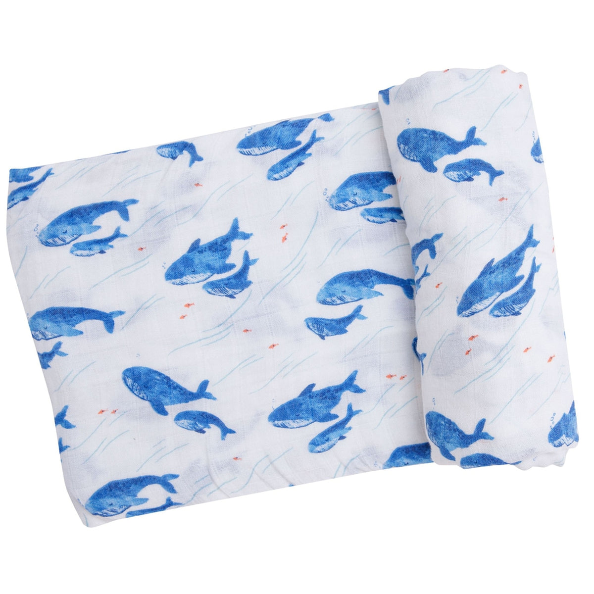 Angel Dear Muslin Swaddle - Blue Whale