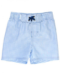 Rugged Butts Cornflower Blue Gingham Swim Trunks