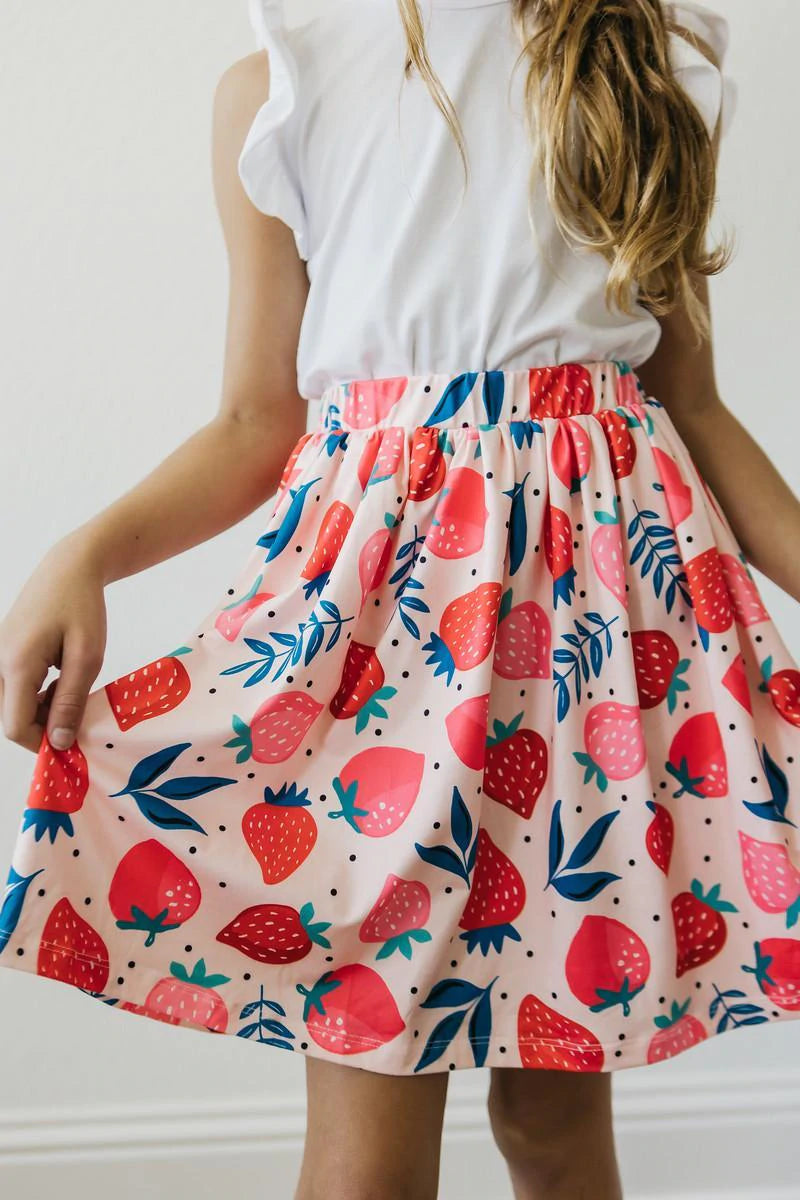 Mila & Rose SWEET STRAWBERRIES TWIRL SKIRT