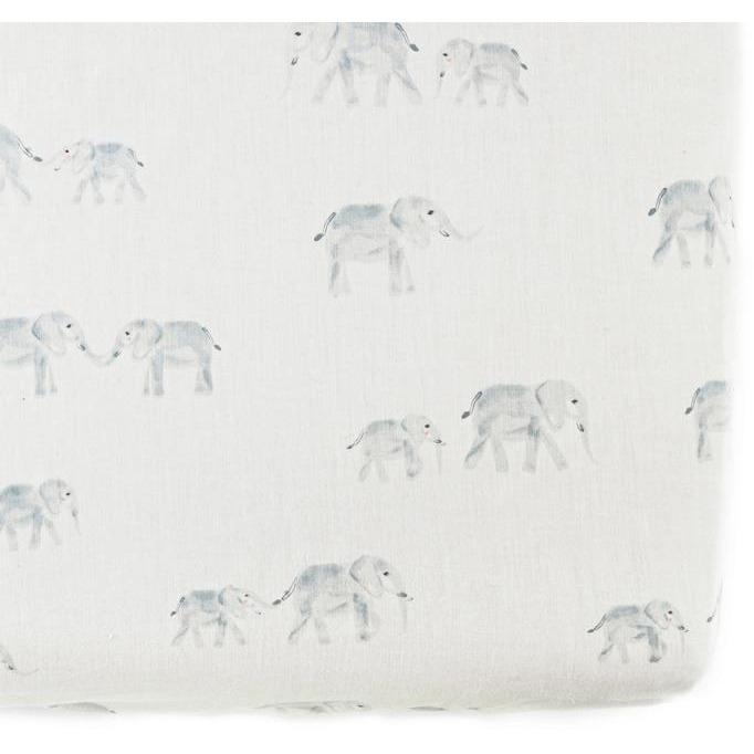 Pehr Follow Me Crib Sheet- Elephant