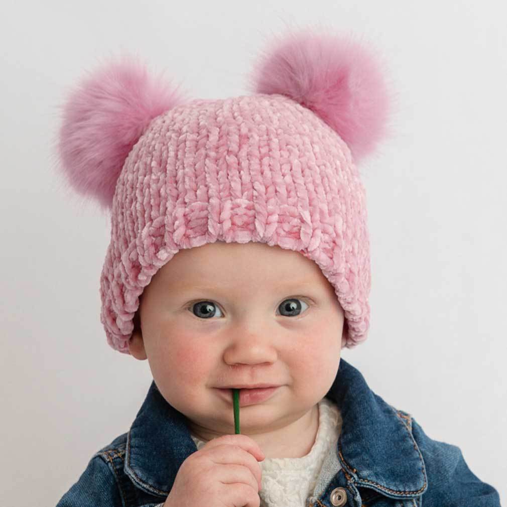 Huggalugs Rosey Chenille Beanie Hat