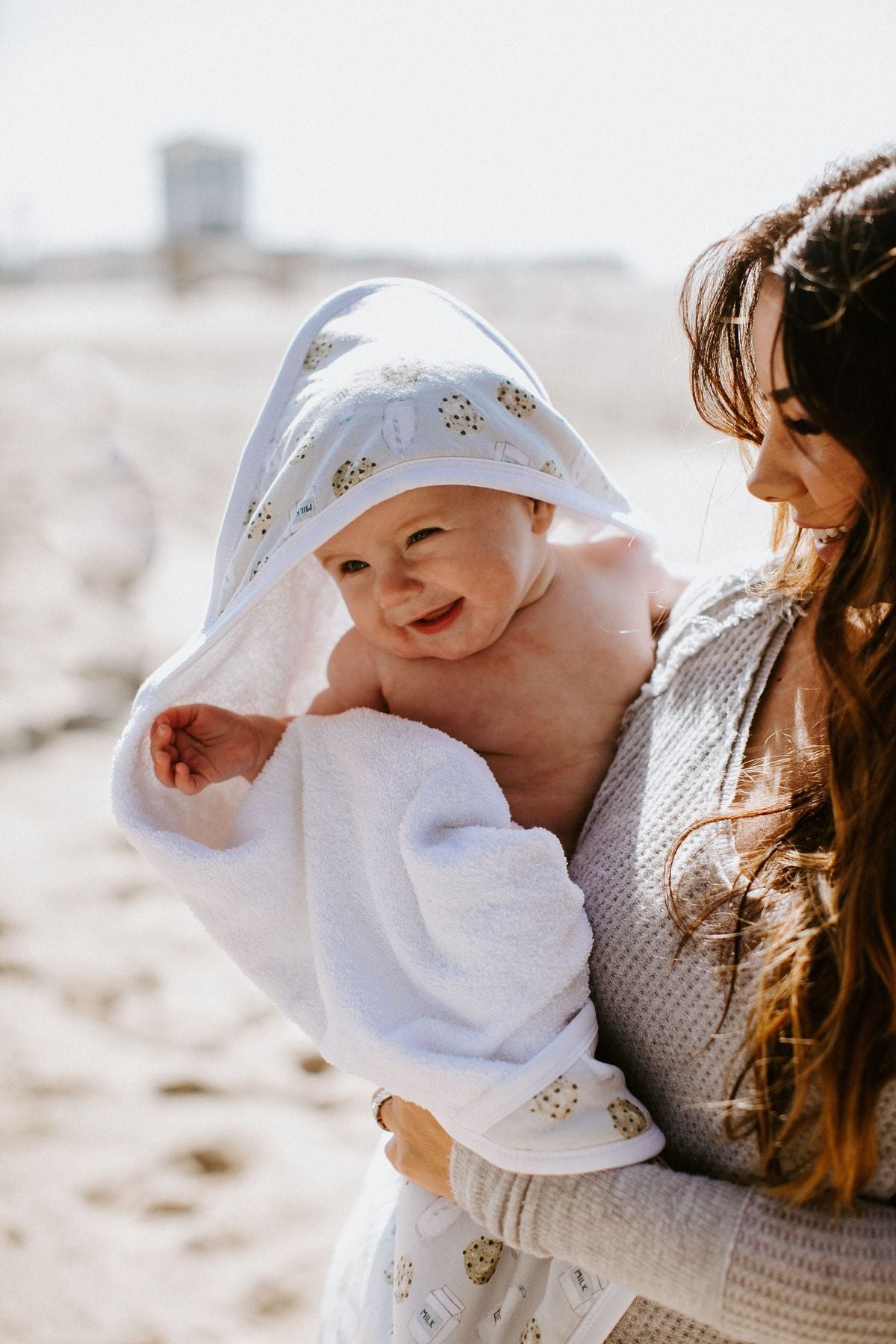 Copper Pearl Premium Knit Hooded Towel - Chip