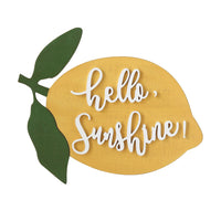 Wood Lemon Wall Decor "Hello Sunshine!"