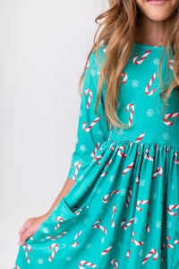 Mila & Rose Twirl Dress - Christmas Candy