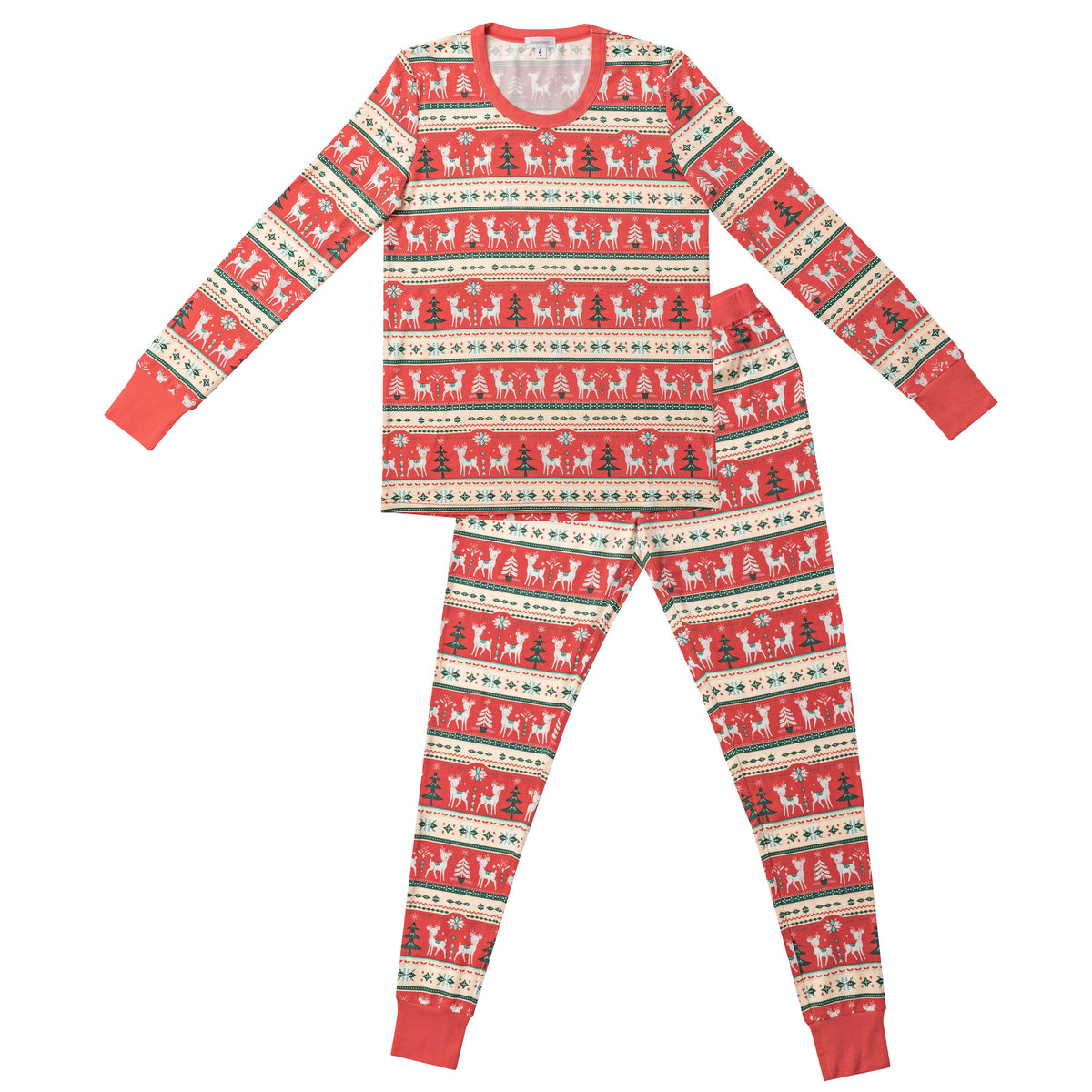 Angel Dear Vintage Deer Fair Isle Adult Pajamas