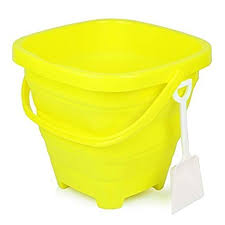 Packable Pails - Sunshine Yellow Pail with White Shovel