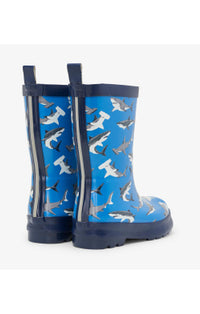 Hatley Deep Sea Sharks Shiny Rainboots