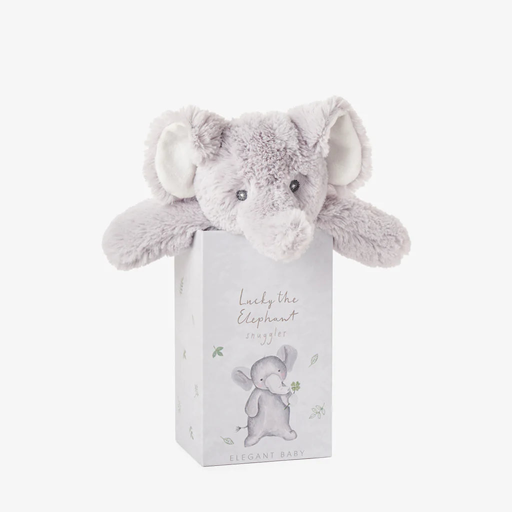 ELEPHANT SNUGGLER PLUSH SECURITY BLANKET W/ GIFT BOX