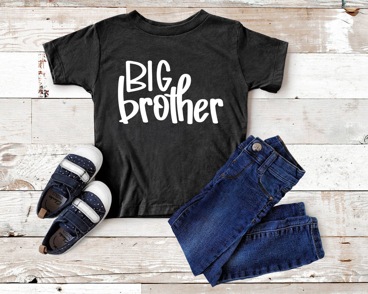 Big Brother Tee - Charcoal/White