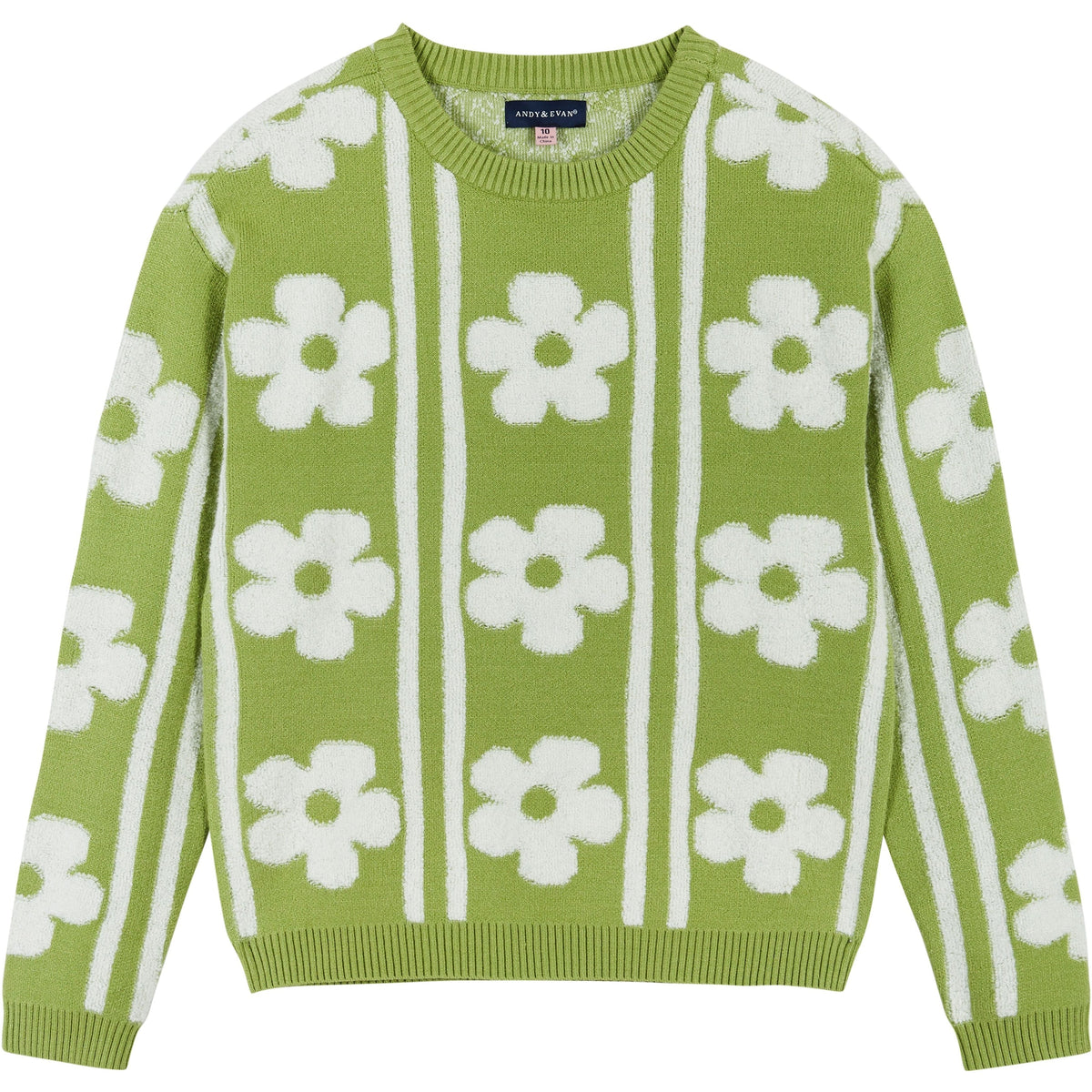 Andy & Evan Flower Sherpa Sweater