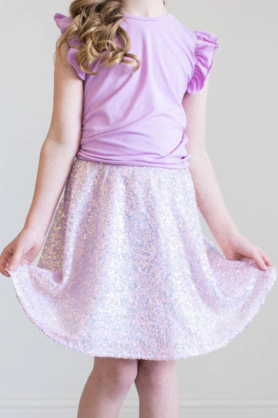 Mila & Rose LAVENDER SEQUIN TWIRL SKIRT