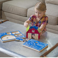 Fat Brain Toys Build It Blueprint Puzzles - Barn