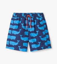 Hatley Block Whales Swim Trunks