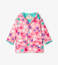 Hatley Colourful Hearts Changing Colour Raincoat