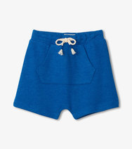 Hatley Blue Melange Baby Kanga Pocket Shorts