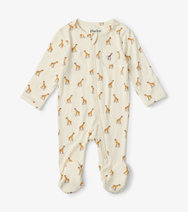 Hatley Little Girraffes Baby Footed Coverall