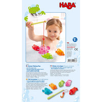 HABA Ocean Fishing Fun Bath Toy with 5 Squirting Fish