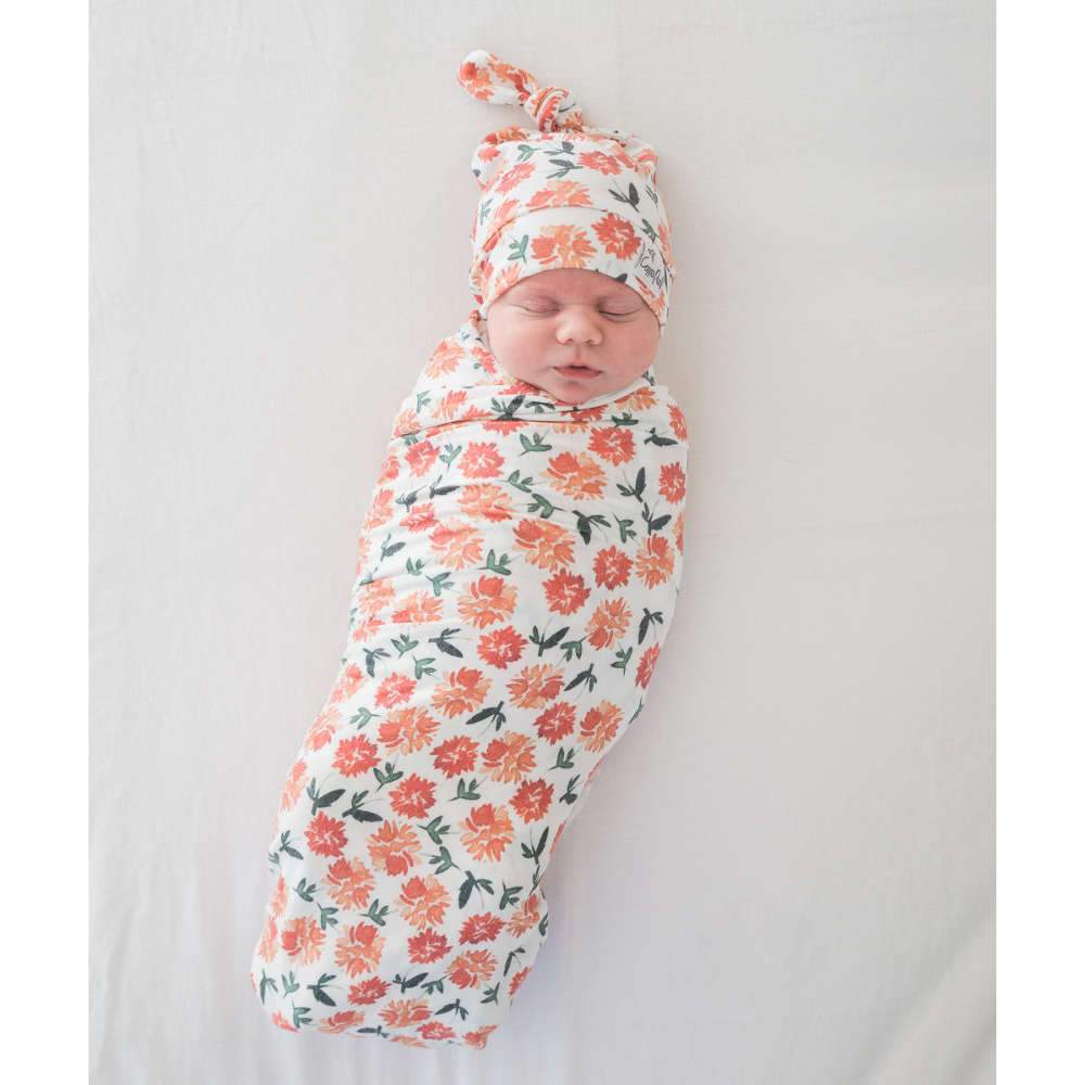 Copper Pearl Knit Swaddle Blanket - Hazel