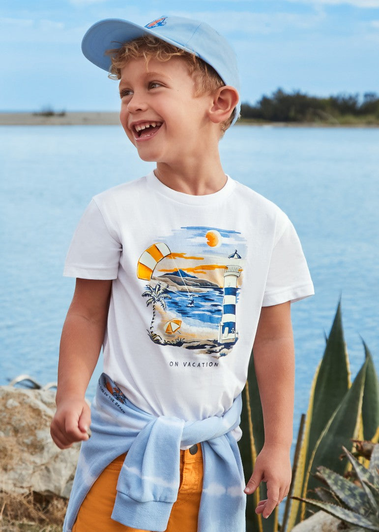 Mayoral Motif t-shirt Sailboat