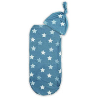 Itzy Ritzy Cutie Cocoon & Hat Set Blue Stars