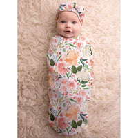 Itzy Ritzy Cutie Cocoon & Hat Set Peach Floral