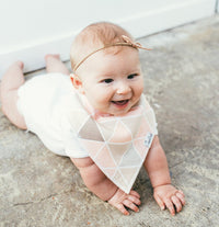 Baby Bandana Bibs - Blush - Copper Pearl - 2