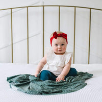 Copper Pearl Knit Swaddle Blanket - Juniper