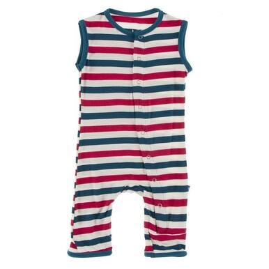 Kickee Pants Tank Romper - USA Stripe