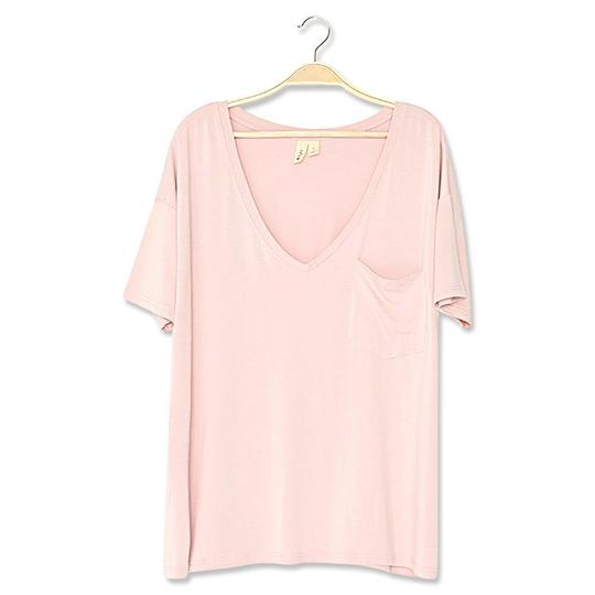 Kyte Baby Womens Relaxed Fit V-Neck - Blush