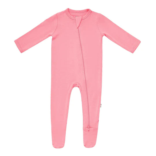 Kyte Baby Zippered footie in Rose