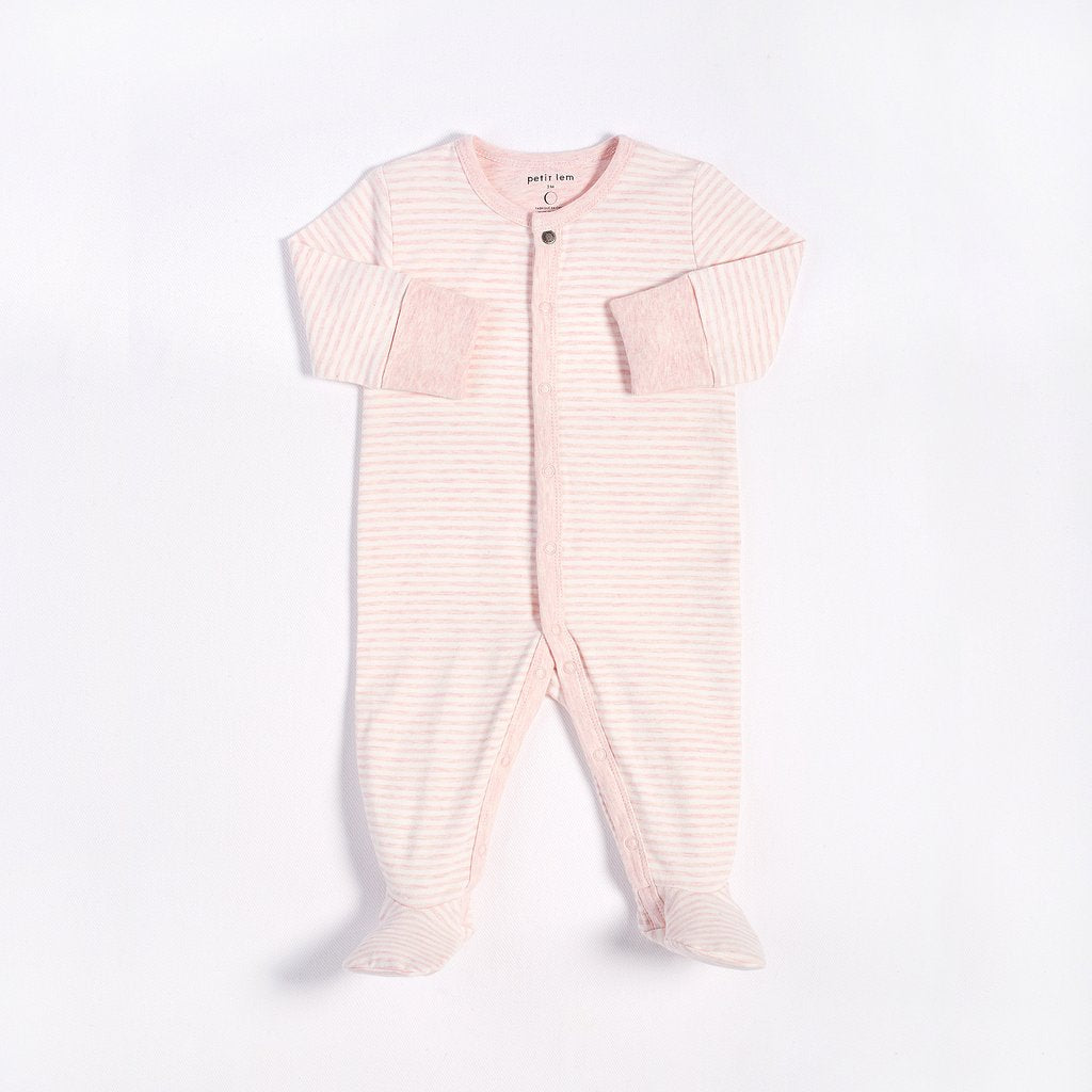 Petit Lem "Essentials"-Striped Sleeper with Organic Cotton