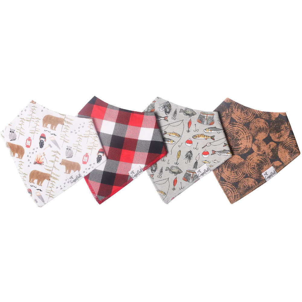 Copper Pearl Baby Bandana Bibs | Lumberjack