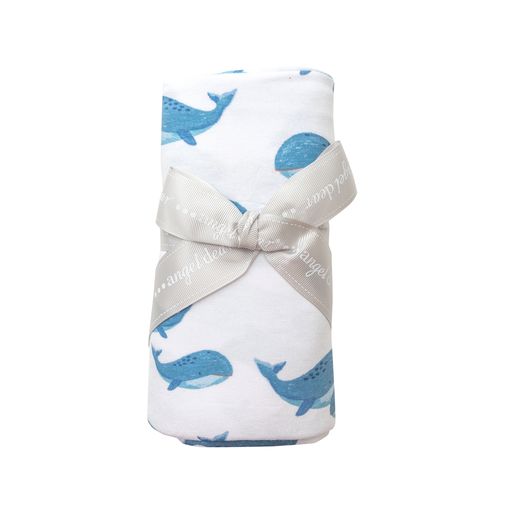 Angel Dear Swaddle Blanket- Blue Whales