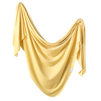 Copper Pearl Knit Swaddle Blanket - Marigold