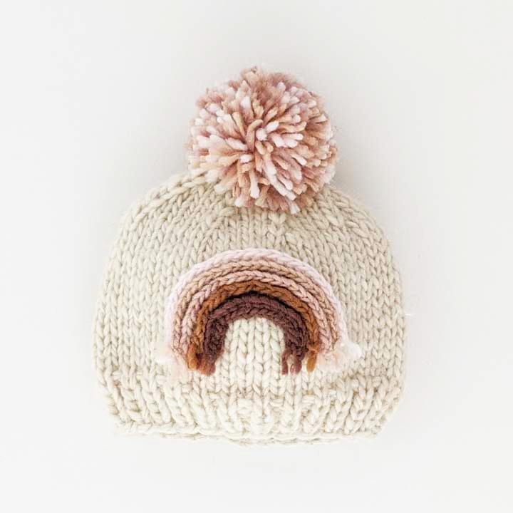 Huggalugs Rainbow beanie- mauve