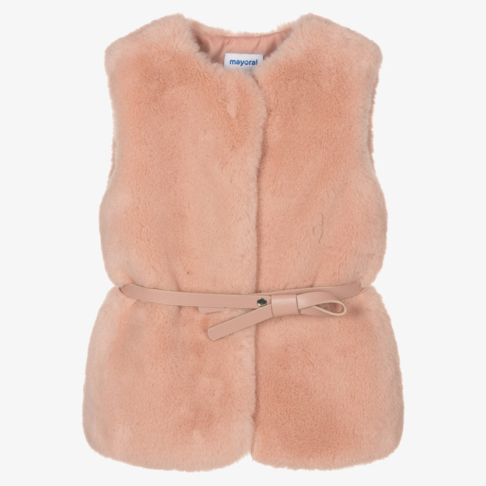 Mayoral Fur Vest with Belt