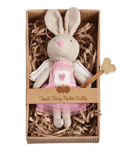 Mud Pie Mini Tooth Fairy Bunny Pocket Buddy 6"