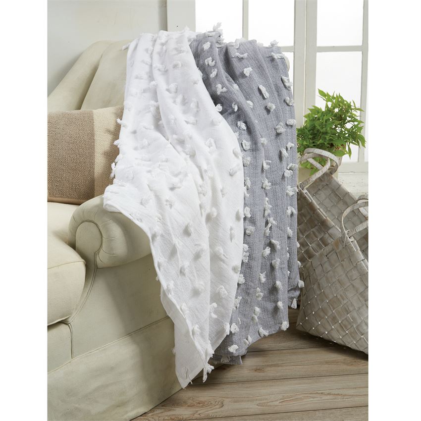 Mudpie LIGHTWEIGHT FRINGE BLANKETS