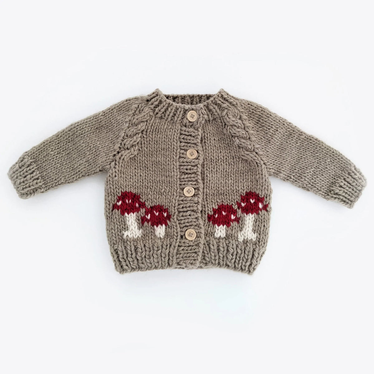 Huggalugs Mushroom Cardigan Sweater