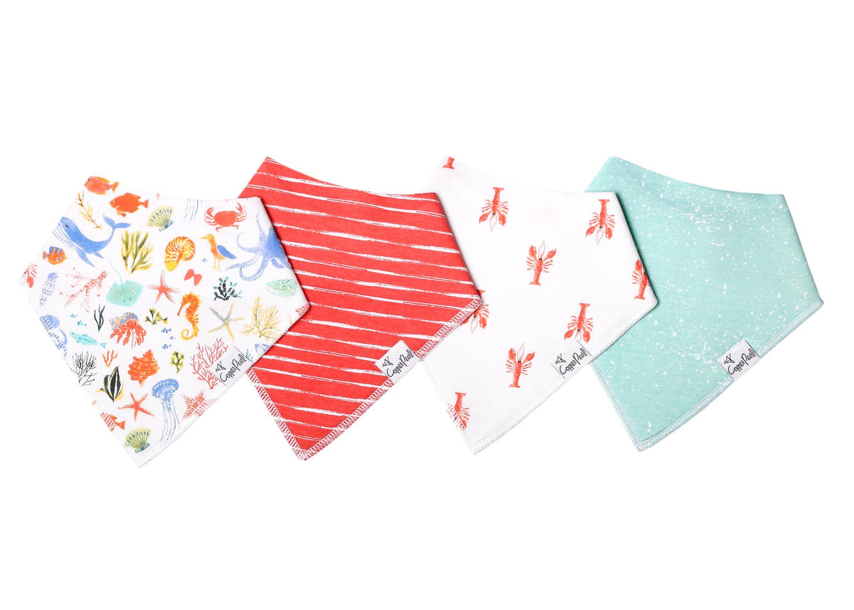 Copper Pearl Baby Bandana Bibs - Nautical