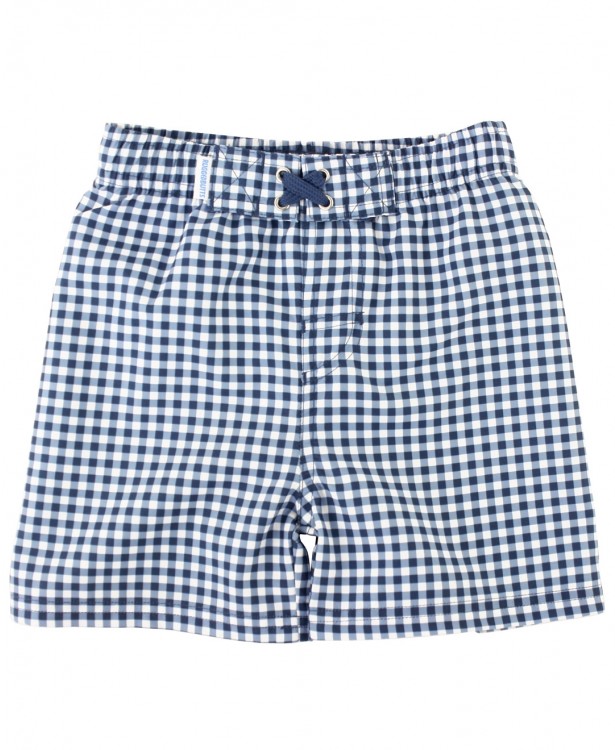 Rugged Butts Swim Shorts - Navy Gingham