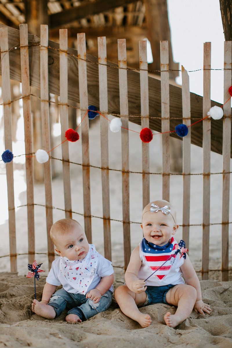 Copper Pearl Baby Bandana Bibs - Patriot