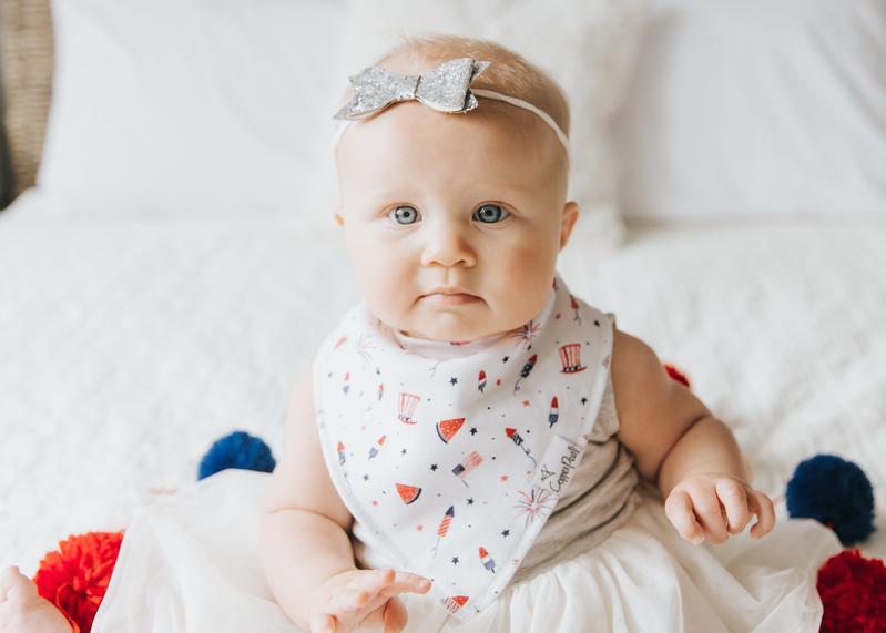 Copper Pearl Baby Bandana Bibs - Patriot