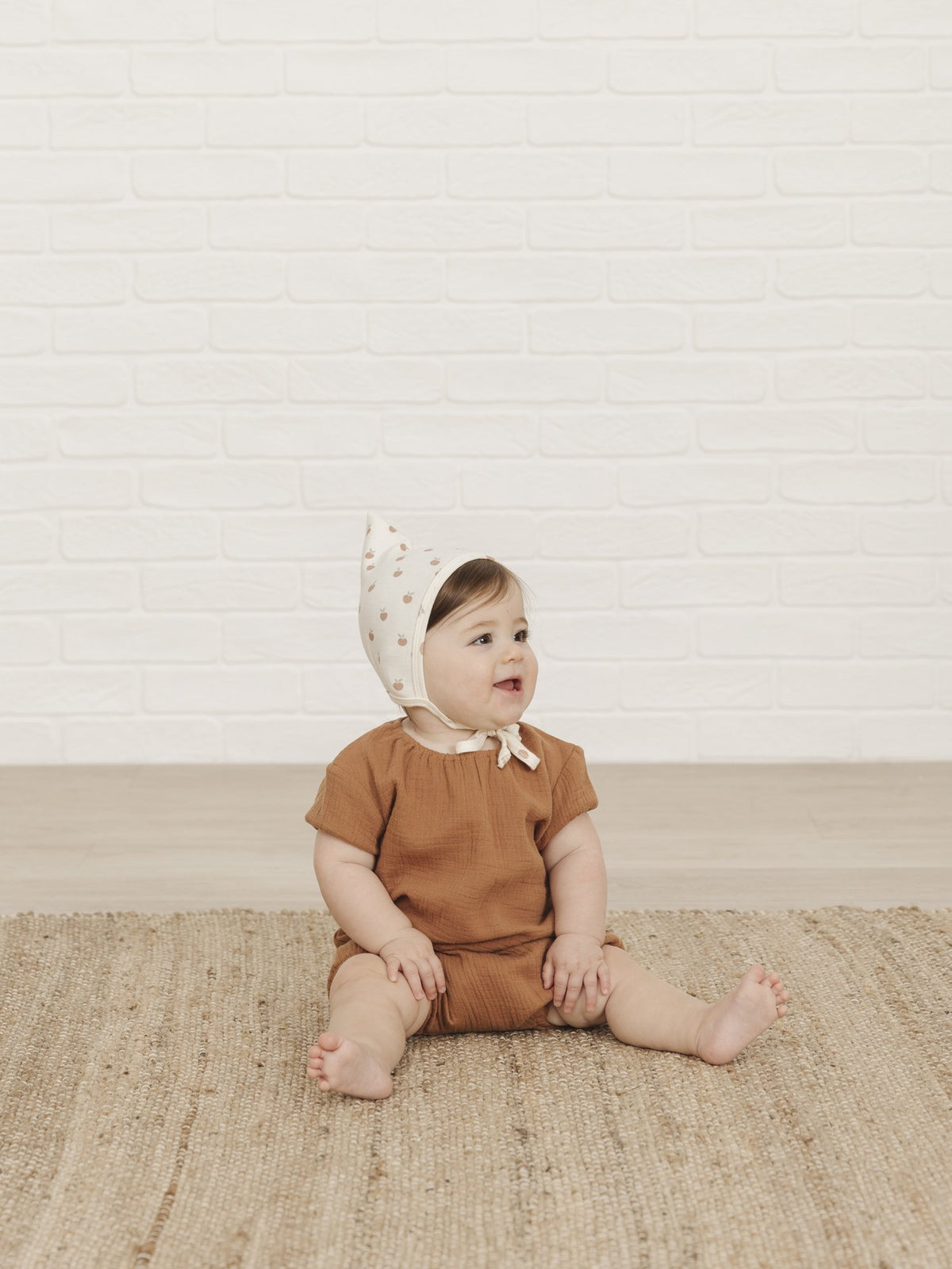 Quincy Mae Pixie Bonnet - Ivory Peach