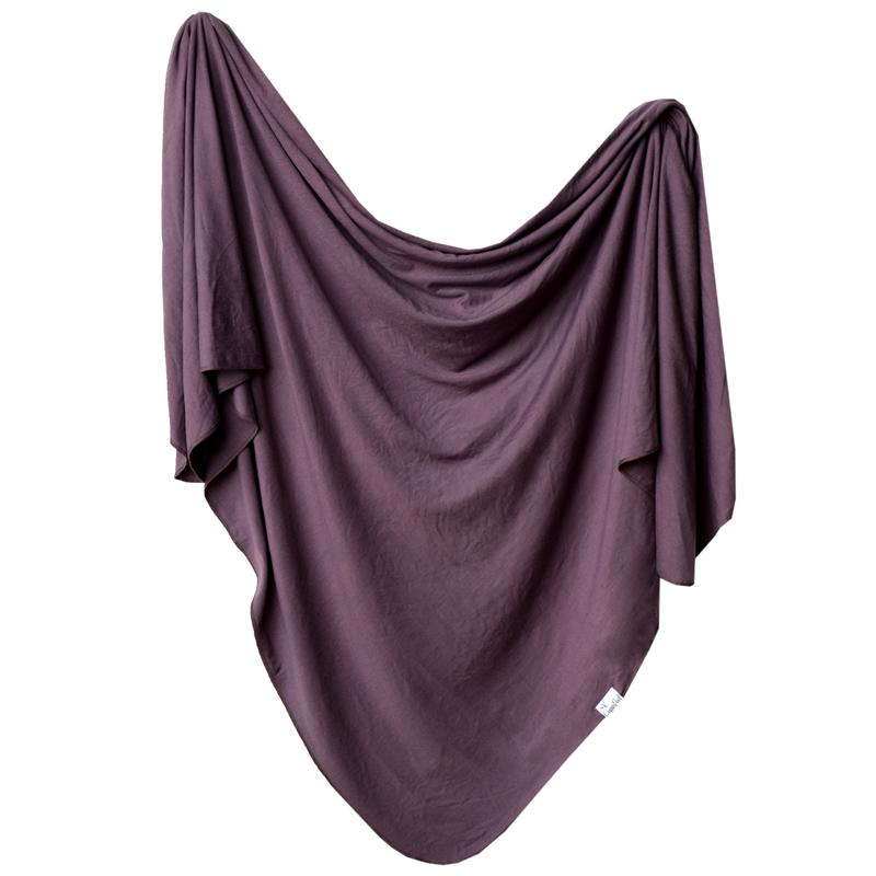 Copper Pearl Knit Swaddle Blanket - Plum