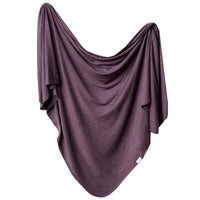 Copper Pearl Knit Swaddle Blanket - Plum