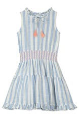 Poppet and Fox Light Blue Stripe Sleeveless Woven Dress