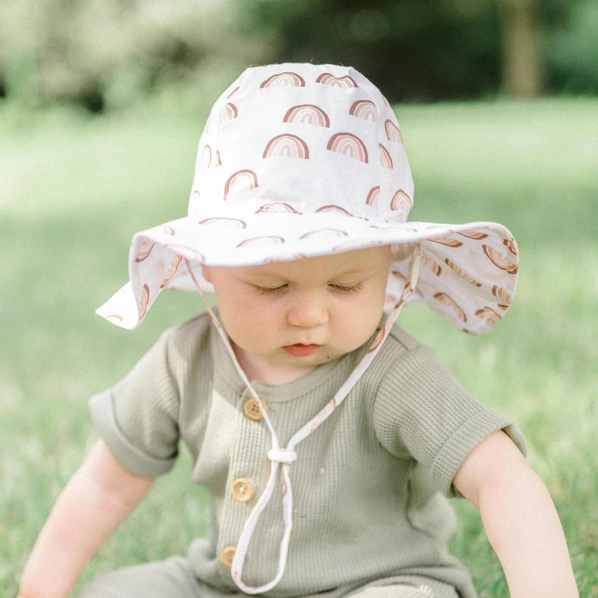 Huggalug Rainbow Sunhat UPF 50+ with Adjustable Breakaway Strap